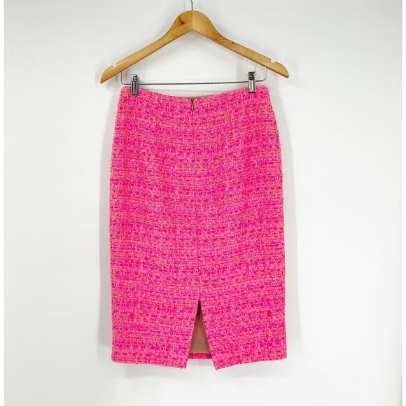 Giambattista Valli Tweed Pencil Skirt Pink Size 42 / Small - Picture 2 of 6